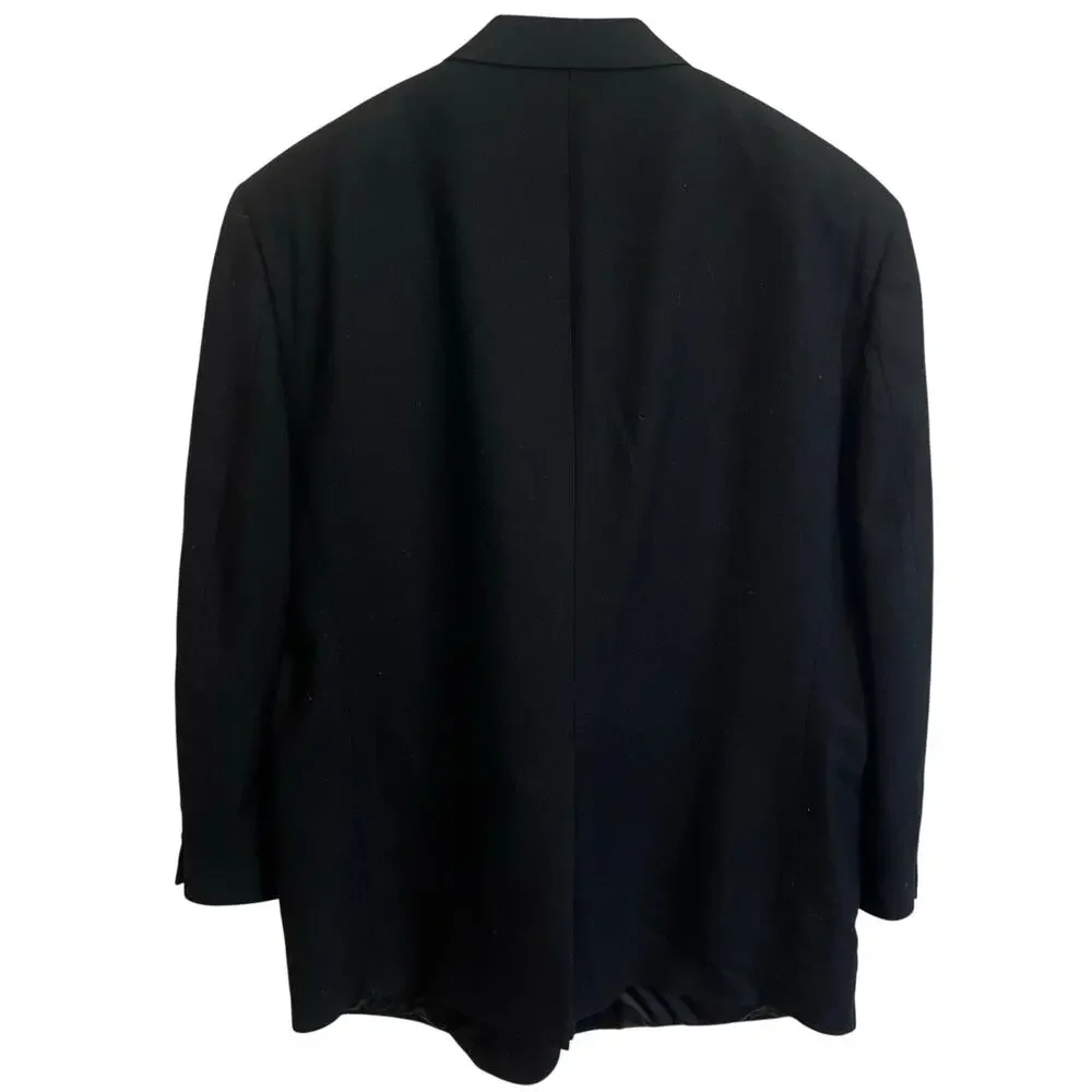 Bill Blass Menswear 100% Cashmere Black Sport Coat Blazer Jacket Luxury Size 48L